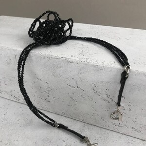Black Flower Necklace Choker Crystal Choker Gift For Her image 5
