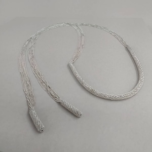 Silver necklace chain. Monili Beaded necklace for her. image 2