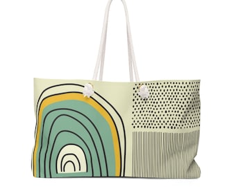 The "Rainbow" Beach Bag|  Ninko Design Rainbow Bag | Weekender beach bag | Oversize beach bag |Large Beach Tote Bag Gift | Christmas Gift |