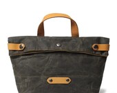 Women 39 s Waterproof Waxed Canvas Leather Handbag Canvas Bag customized tote bags Small tote bag Work Purse Gift For her