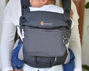 Ergobaby Beuteltasche Tasche Geldbörse für 360 Omni Träger Handy Windel Essentials Carbon dunkelgrau