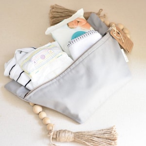 Ergobaby bolsa bolsa monedero de bolsillo para 360 omni carrier teléfono móvil pañal esencial gris perla gris