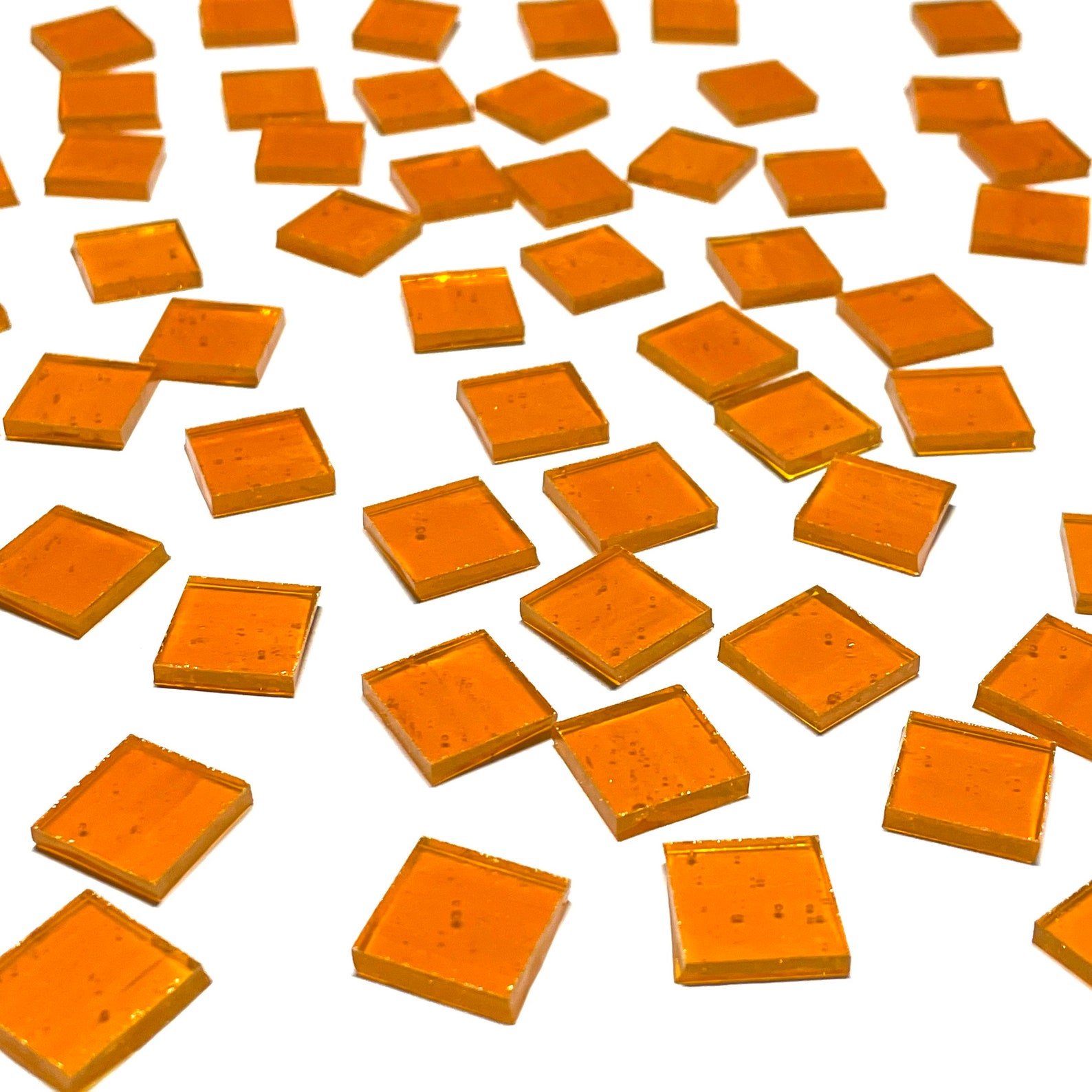 1/2 Orange Stained Glass Mosaic Tiles Etsy