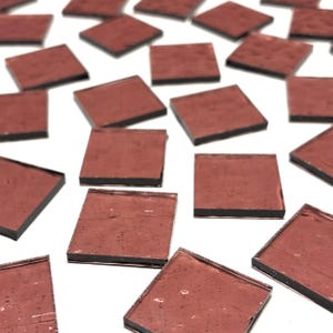 1&quot; Transparent Rose Stained Glass Mosaic Tiles