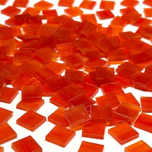 1/2” Opaque Orange Stained Glass Mosaic Tiles