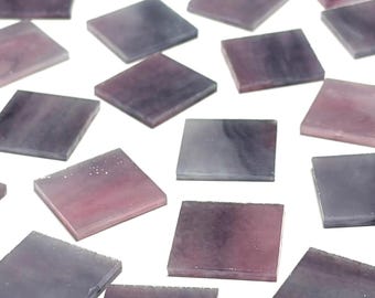 1" Purple and Pink Ice Stained Glass Mosaic Tiles