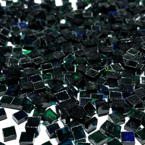 1/4&quot; Transparent Blue Stained Glass Mosaic Tiles