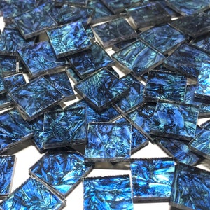 3/4" Blue and Green Van Gogh Stained Glass Mosaic Tiles