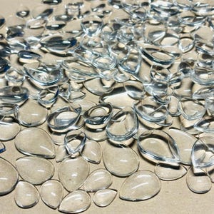50 Glass Drop Cabochons