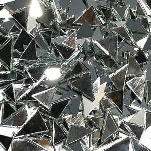 150 Pieces, Silver Mirror Glass 10 X 1 Cm, 2 Mm Thick. 