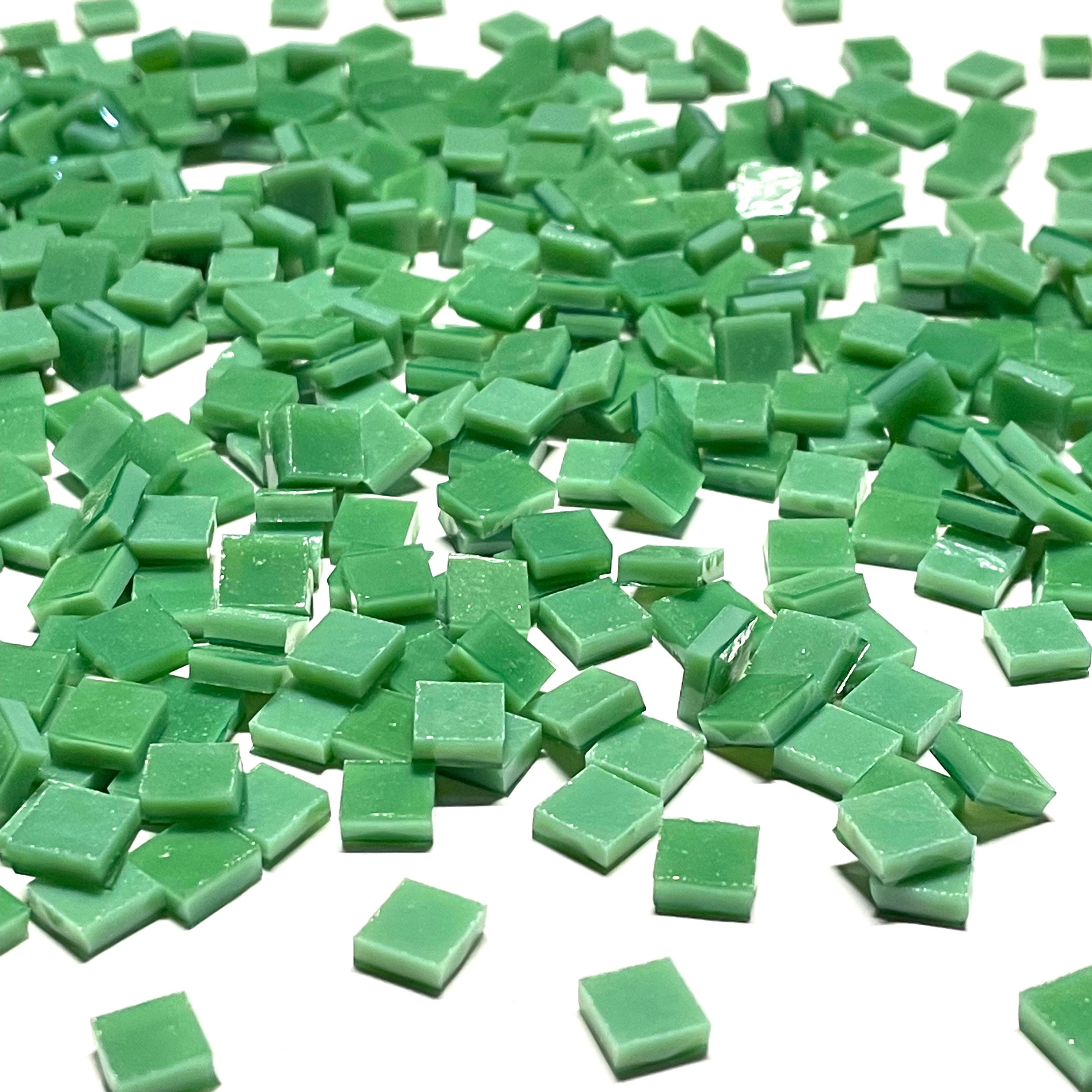 1/4 Green Stained Glass Mosaic Tiles Etsy