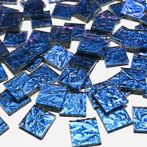 3/4" Sapphire Sparkle Van Gogh Stained Glass Mosaic Tiles