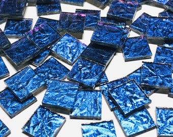 3/4&quot; Sapphire Sparkle Van Gogh Stained Glass Mosaic Tiles