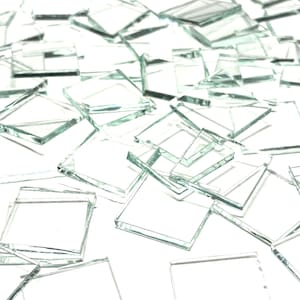1&quot; Clear Stained Glass Mosaic Tiles
