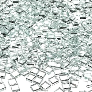 1/4&quot; Clear Stained Glass Mosaic Tiles
