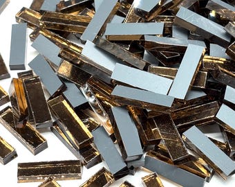 Copper Mirror Glass Mosaic Tile Border Pieces
