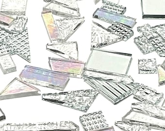 Mezcla de mosaicos de vidrio transparente