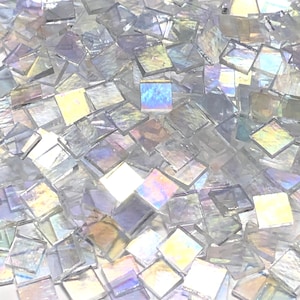 1/2&quot; Clear Stained Glass Mosaic Tiles