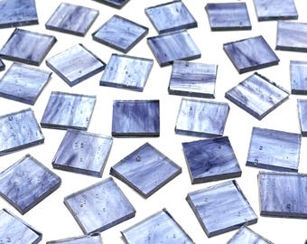 3/4" Transparent Purple Stained Glass Mosaic Tiles