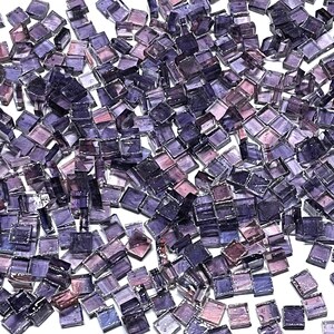 1/4 Transparent Purple Stained Glass Mosaic Tiles image 3