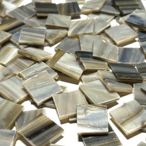 3/4&quot; Opaque Brown Stained Glass Mosaic Tiles