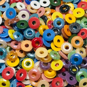 75 Porcelain Plated Glass Donut Cabochons