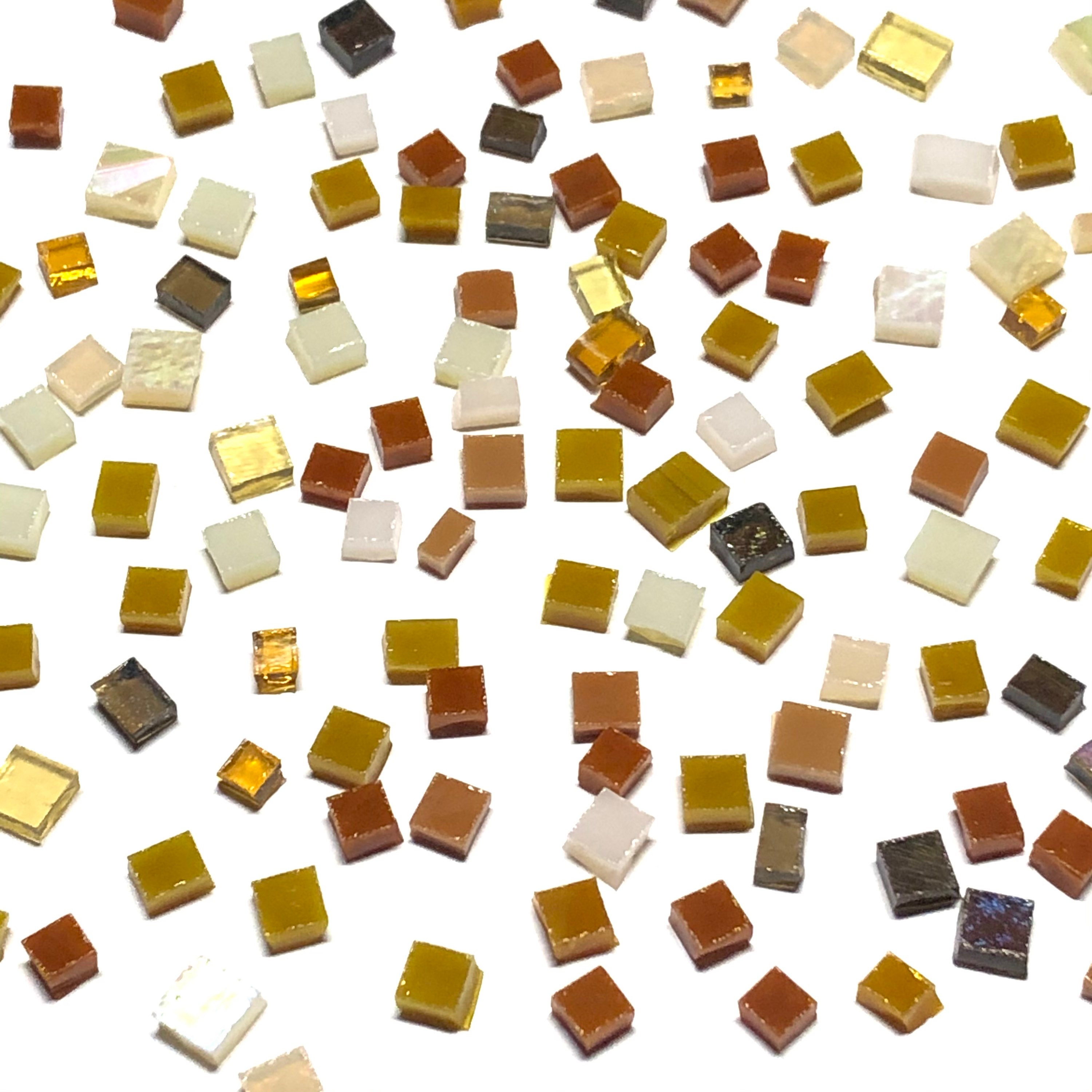 Brown Stained Glass Mosaic Tiles Etsy