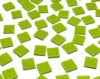 1/2" Opaque Green Stained Glass Mosaic Tiles