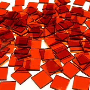 3/4&quot; Transparent Rust Stained Glass Mosaic Tiles
