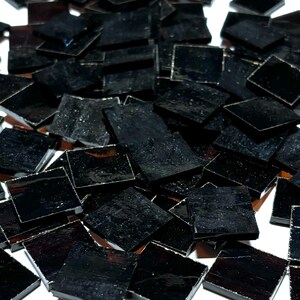3/4&quot; Transparent Brown Stained Glass Mosaic Tiles
