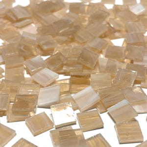 1/2&quot; Opaque Champagne Stained Glass Mosaic Tiles