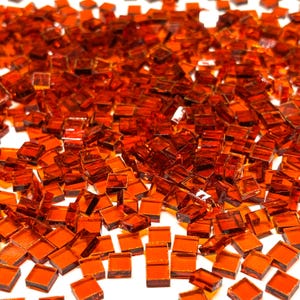 1/4” Transparent Rust Stained Glass Mosaic Tiles