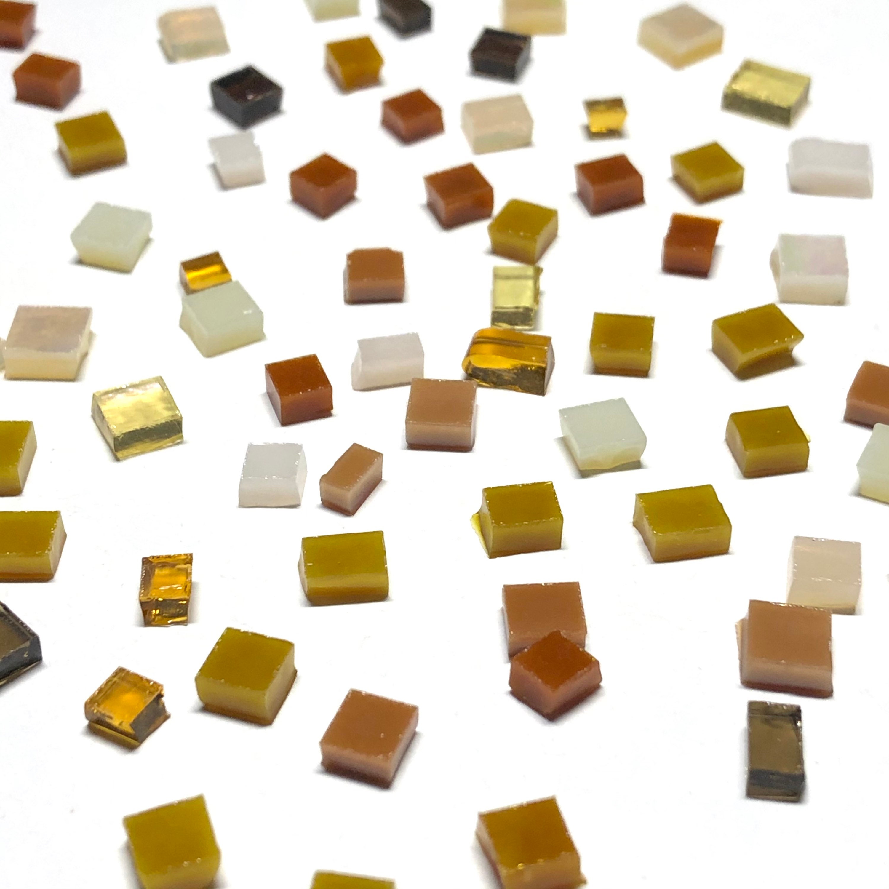 Brown Stained Glass Mosaic Tiles Etsy