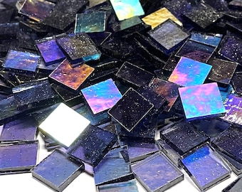 Mosaico in vetro colorato iridescente viola da 1/2"