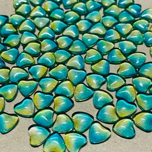 40 Cabochões de Coração de Vidro
