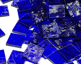 青いステンドグラスのモザイク三角形 - Etsy 日本