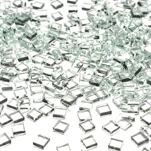 1/4&quot; Clear Stained Glass Mosaic Tiles