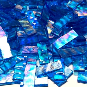 Large Tumbled Stained Glass Pieces Assortment of Colors Mosaic Tiles Art Glass  Supplies 19 Pieces 