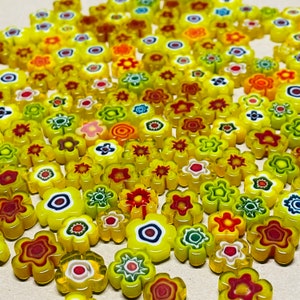 25 ミルフィオリ フラワー ガラス カボション