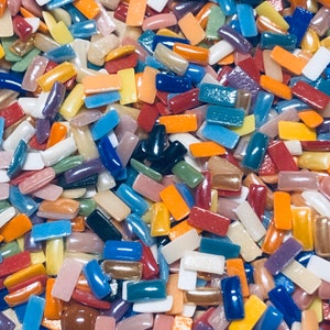 150 rechthoekige cabochons van geplateerd porselein