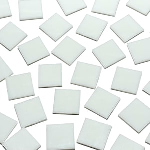 1&quot; Opaque Cream Stained Glass Mosaic Tiles