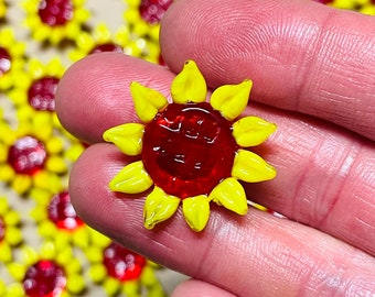 Flowers! Millefiori Lampwork Glass Cabochons