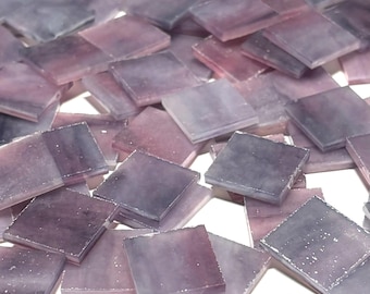 3/4" Purple and Pink Ice Stained Glass Mosaic Tiles