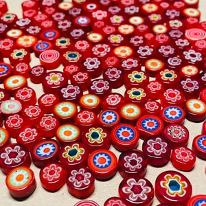 30 Millefiori Glas Cabochons