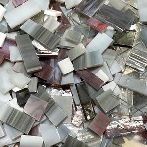 Gray Stained Glass Mosaic Tile Mix