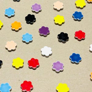 30 Ceramic Flower Tiles
