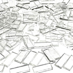 Clear Stained Glass Mosaic Tile Border Pieces