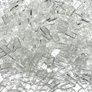 Small Clear Stained Glass Mosaic Tile Border Pieces