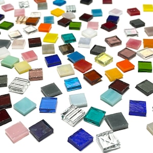 3/8&quot; Stained Glass Mosaic Tile Mix