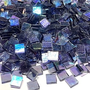 3/8&quot; Iridescent Purple Stained Glass Mosaic Tiles